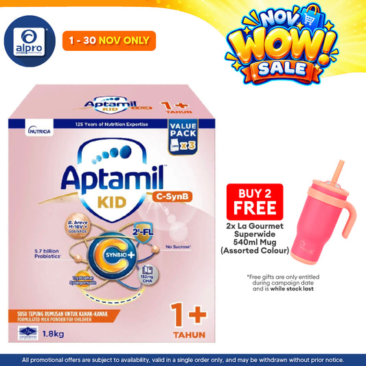 Aptamil Kid C-SynB Growing-Up Formula Step 3 1+ year 1.8kg | Maintain Good Gut Health