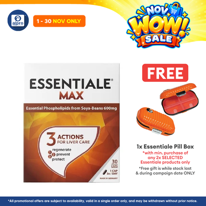 Essentiale Max 600mg Capsule 30's | Supports Daily Wellness (Exp Date: 01/01/2027)