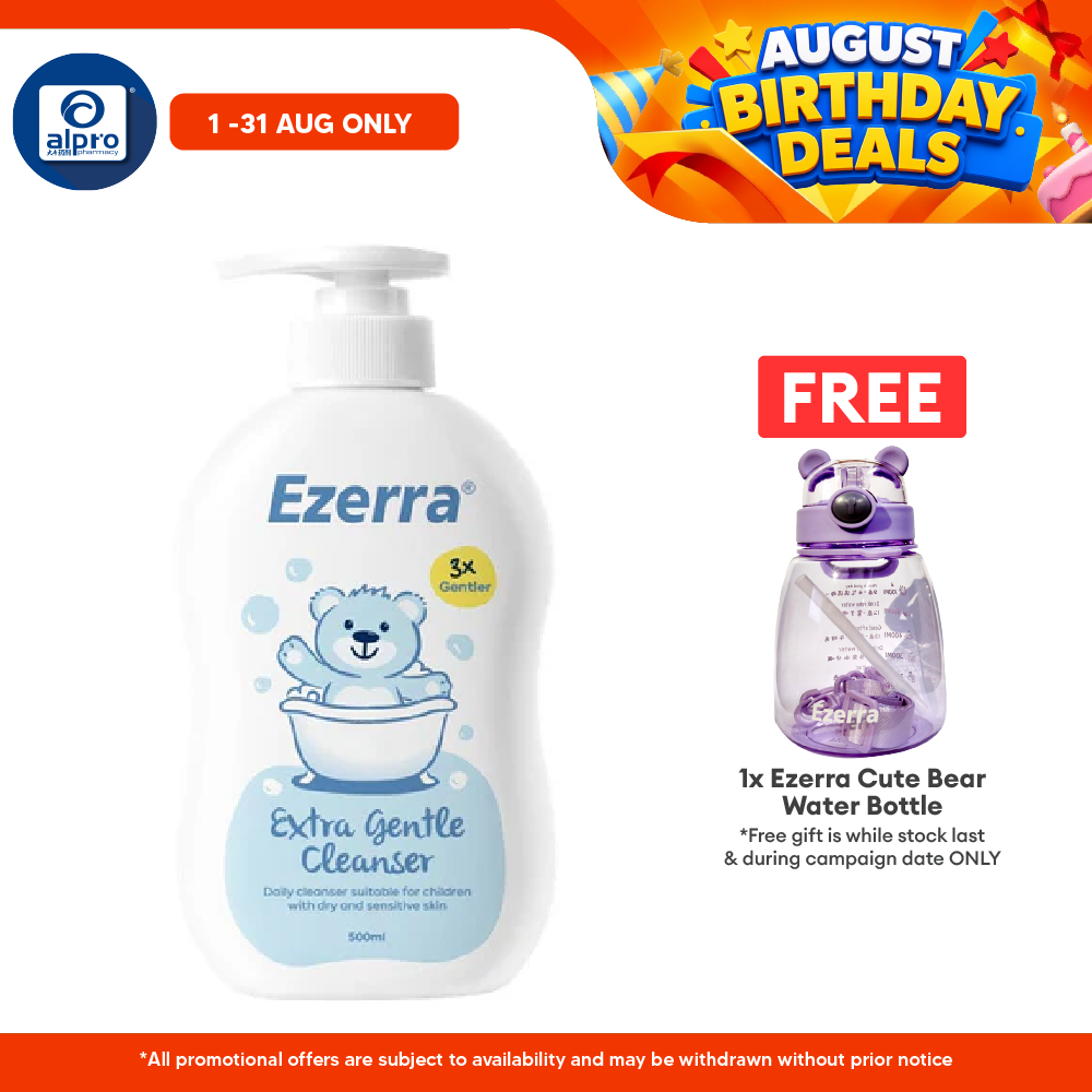 Ezerra Extra Gentle Cleanser 500ml | Moisten The Skin Ezerra