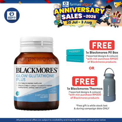 Blackmores Glow Glutathione Plus 250mg 30s | For Healthy Skin Blackmores