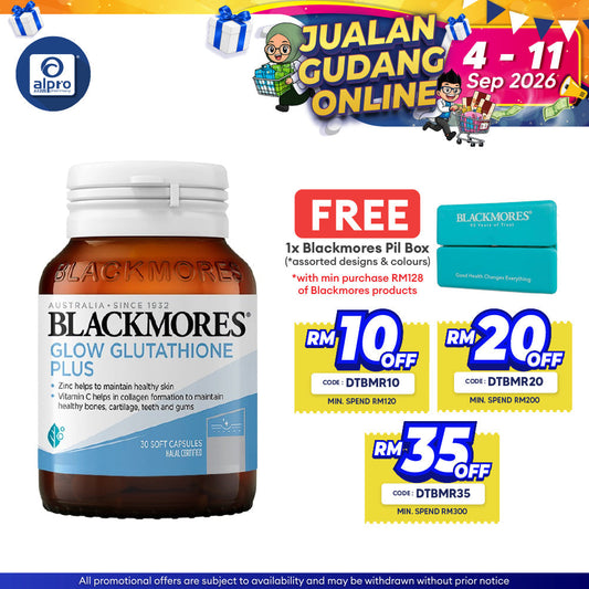 Blackmores Glow Glutathione Plus 250mg 30s | For Healthy Skin Blackmores