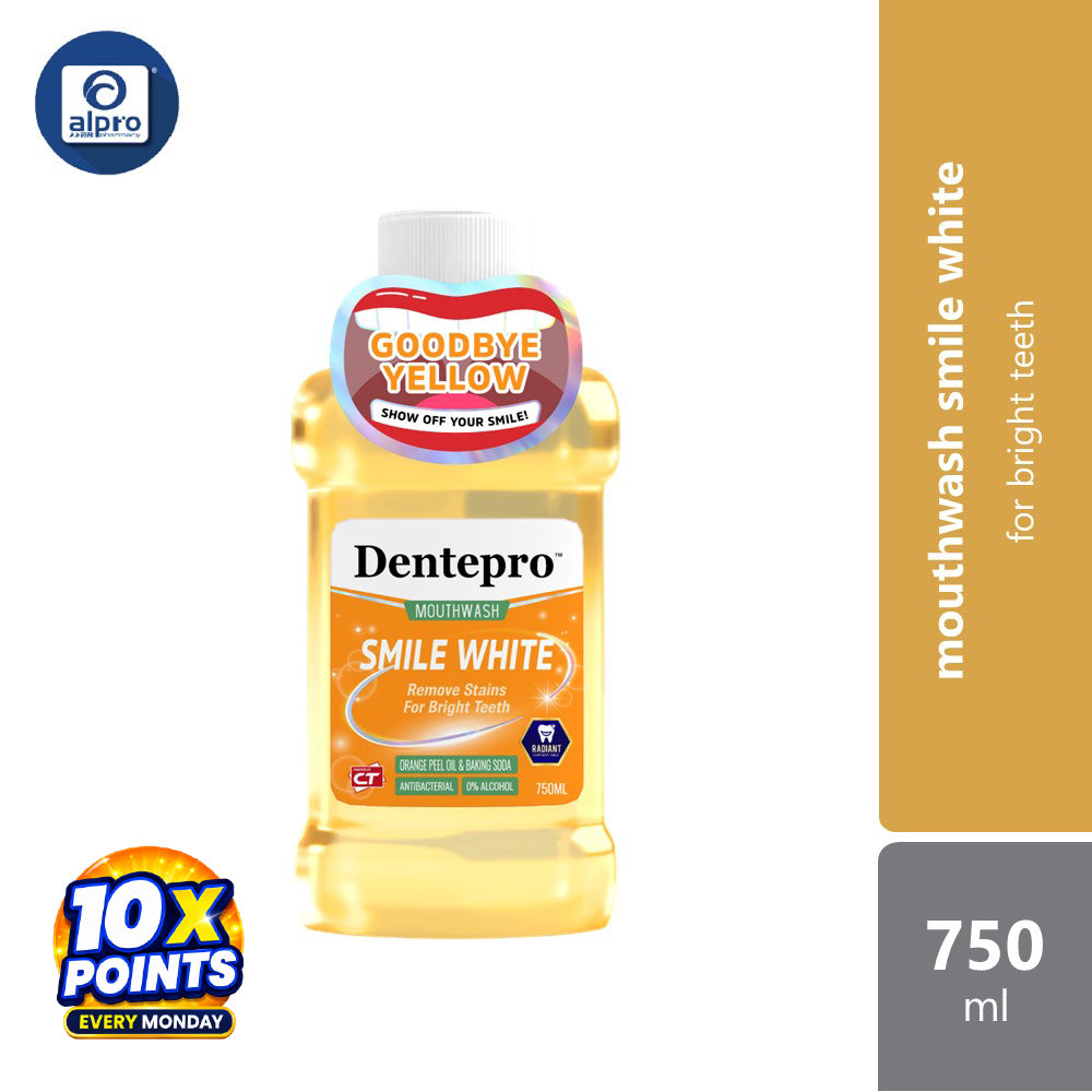 Dentepro Mouthwash Smile White 750ml | Safe for Daily Dentepro