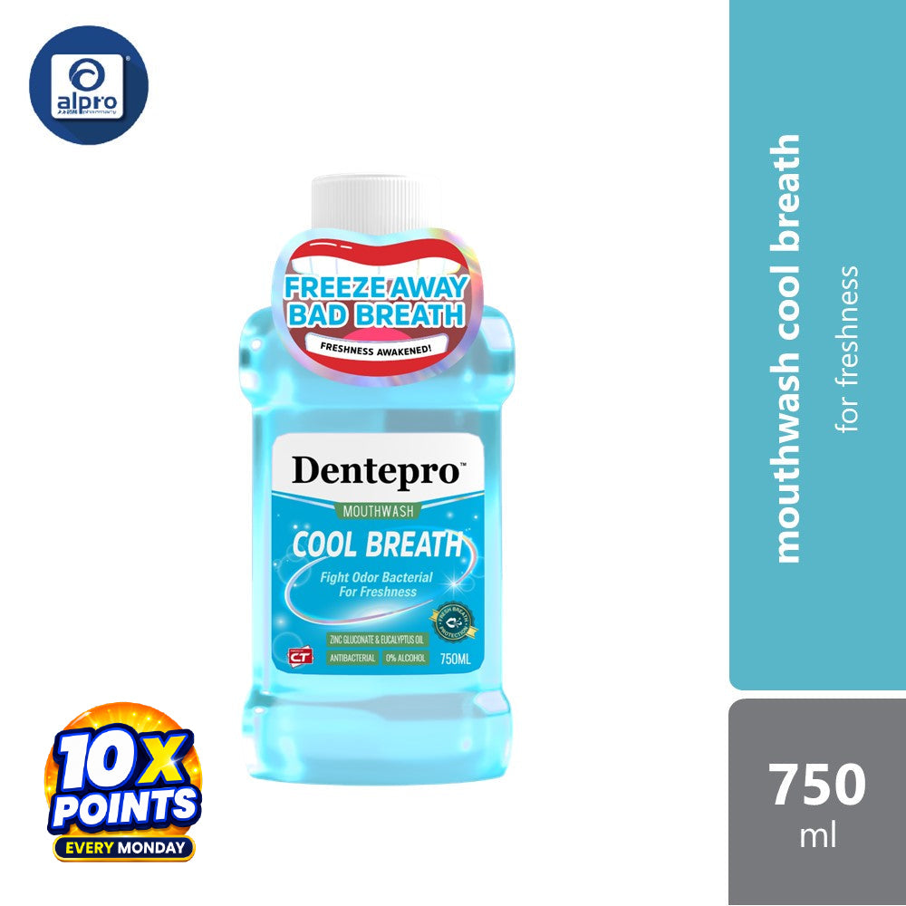 Dentepro Mouthwash Cool Breath 750ml | Fresh Sensation Dentepro