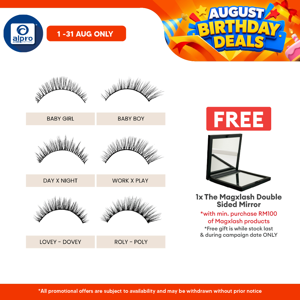 The Magxlash Invisible Magnetic Eyelashes (Baby Girl/ Baby Boy/ Day×Night/ Work×Play/ Lovey-Dovey/ Roly-Poly/ Airy) THE MAGXLASH