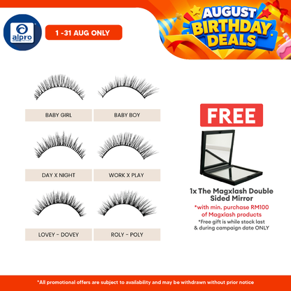The Magxlash Invisible Magnetic Eyelashes (Baby Girl/ Baby Boy/ Day×Night/ Work×Play/ Lovey-Dovey/ Roly-Poly/ Airy) THE MAGXLASH