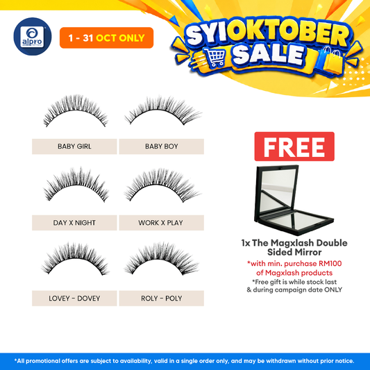 The Magxlash Invisible Magnetic Eyelashes (Baby Girl/ Baby Boy/ Day×Night/ Work×Play/ Lovey-Dovey/ Roly-Poly/ Airy)