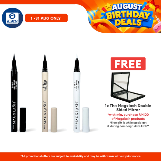 The Magxlash 2-in-1 Lash Bond Eyeliner (Black/ Dark Brown/ Clear) | Long Wearing & High Pigmentation THE MAGXLASH