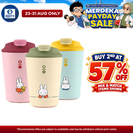 Montigo Miffy Sense Coffee Cup Regular 340mL (Miffy Sees Boris/ Miffy Is Bored/ Miffy Comes Home) Montigo
