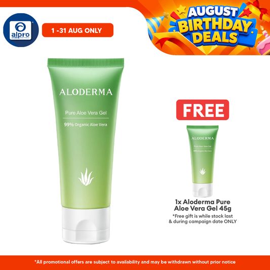 Aloderma Pure Aloe Vera Gel 114g | Helps Repair Dry Chapped Skin Aloderma
