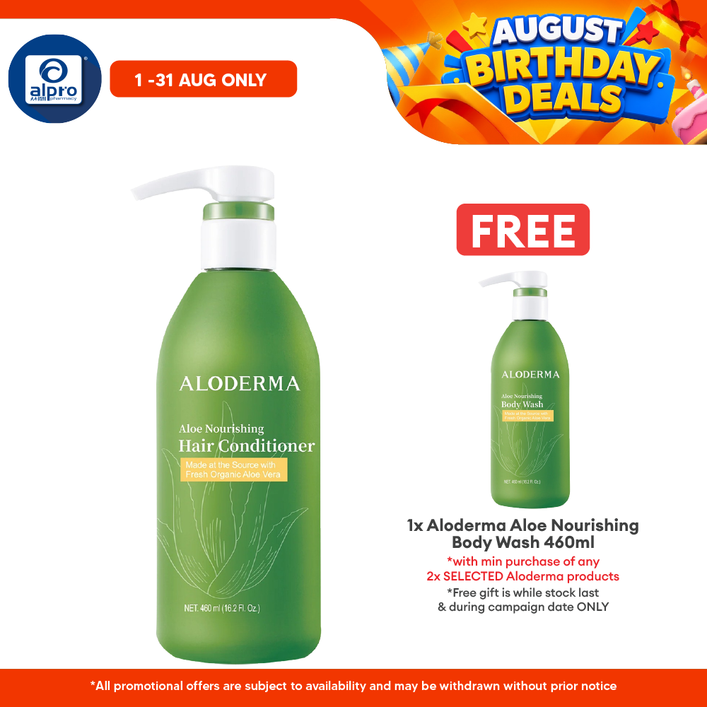 Aloderma Aloe Nourishing Hair Conditioner 460mL | Formulated For Dry Hair Aloderma