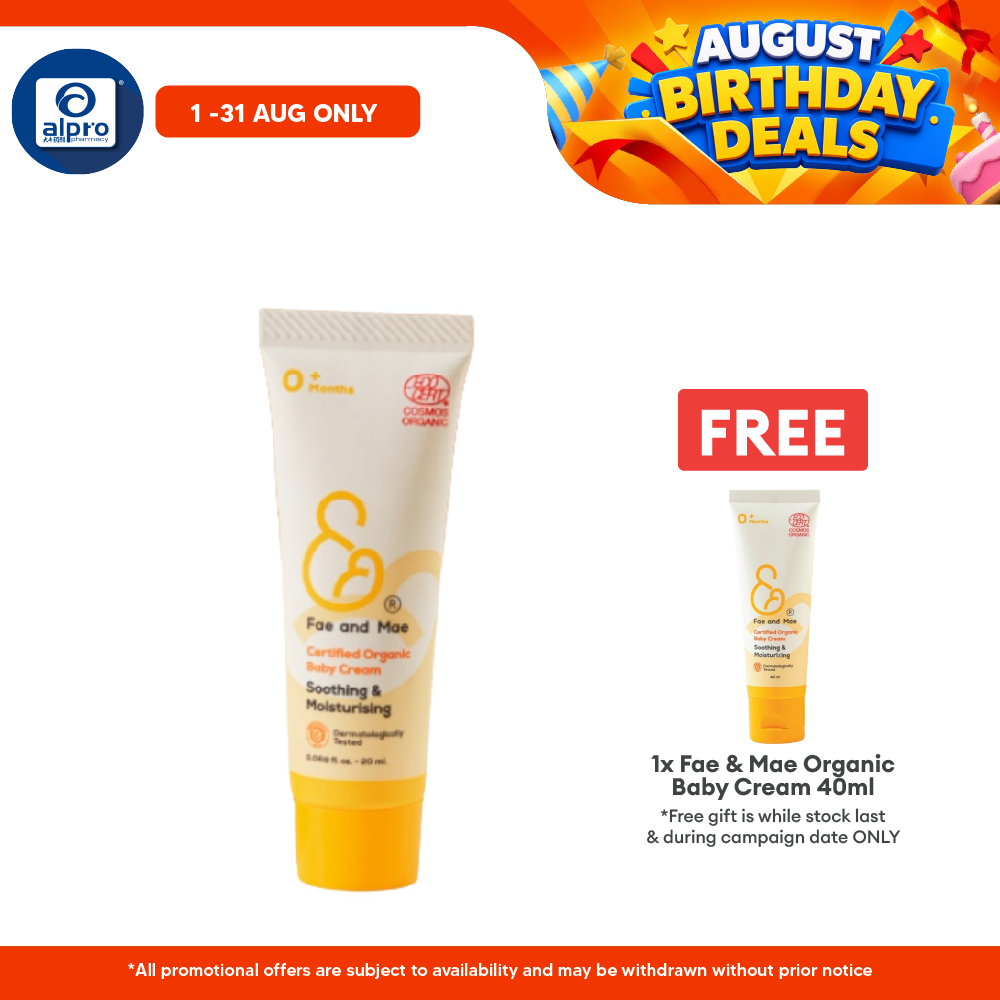 Fae & Mae Organic Baby Cream 20mL Fae and Mae