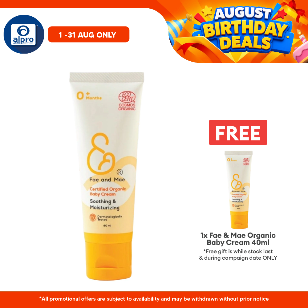 Fae & Mae Organic Baby Cream 40mL | Organic-Based Gentle on Sensitive Skin Fae and Mae