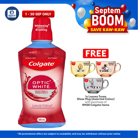 Colgate Optic White Mouthwash 500mL | Whiten + Protect Colgate