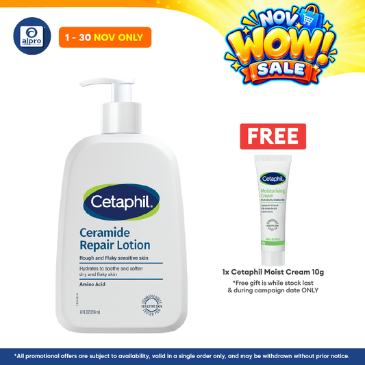 Cetaphil Ceramide Repair Lotion 236mL | Hydrate & Sooth Dry Flaky Skin