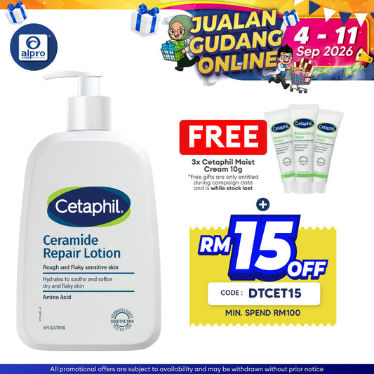 Cetaphil Ceramide Repair Lotion 236mL | Hydrate & Sooth Dry Flaky Skin Cetaphil
