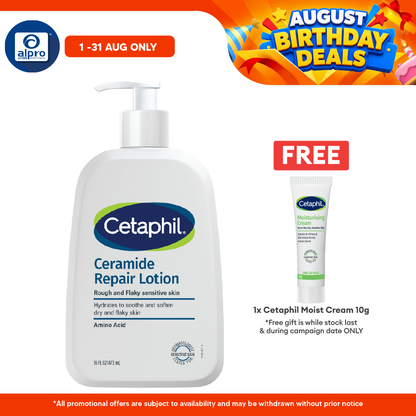 Cetaphil Ceramide Repair Lotion 473mL | Hydrate & Sooth Dry Flaky Skin Cetaphil