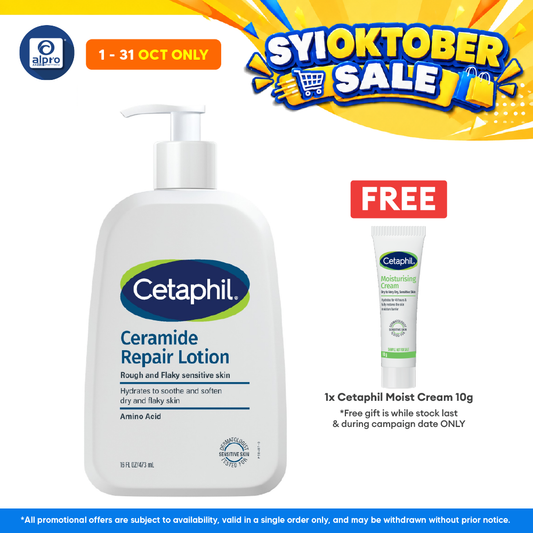 Cetaphil Ceramide Repair Lotion 473mL | Hydrate & Sooth Dry Flaky Skin