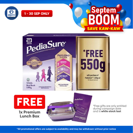 Abbott Pediasure Peptigro Vanilla 1.65KG X2 FOC 550G