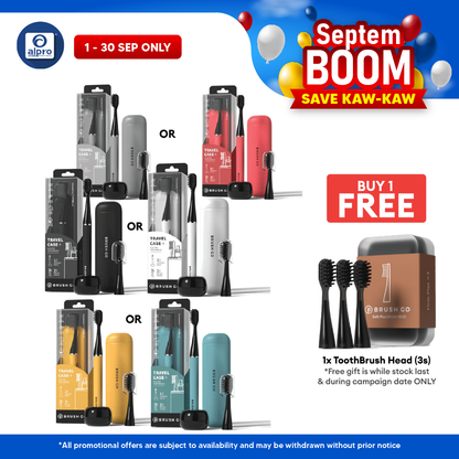 Mipow i4 Ci900s_B Slim Electric Toothbrush (Yellow/ Red/ Grey/ White/ Black/ Blue) | Ultra Slim & Lightweight MIPOW