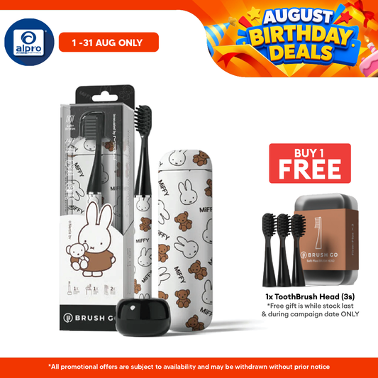 Mipow i4 Ci900s_B Slim Electric Toothbrush MIFFY Edition | Travel Case & Ceramic Holder Dock MIPOW