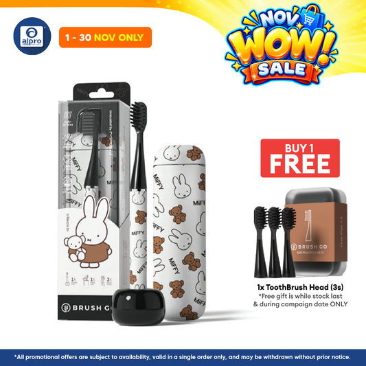 Mipow i4 Ci900s_B Slim Electric Toothbrush MIFFY Edition | Travel Case & Ceramic Holder Dock