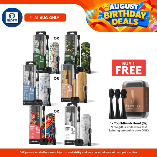 Mipow i4 Ci900s_B Slim Electric Toothbrush (PopArt/ ArmyCamo/ Voyager/ Woodgrain/ FloraBloom/ Carrara) MIPOW