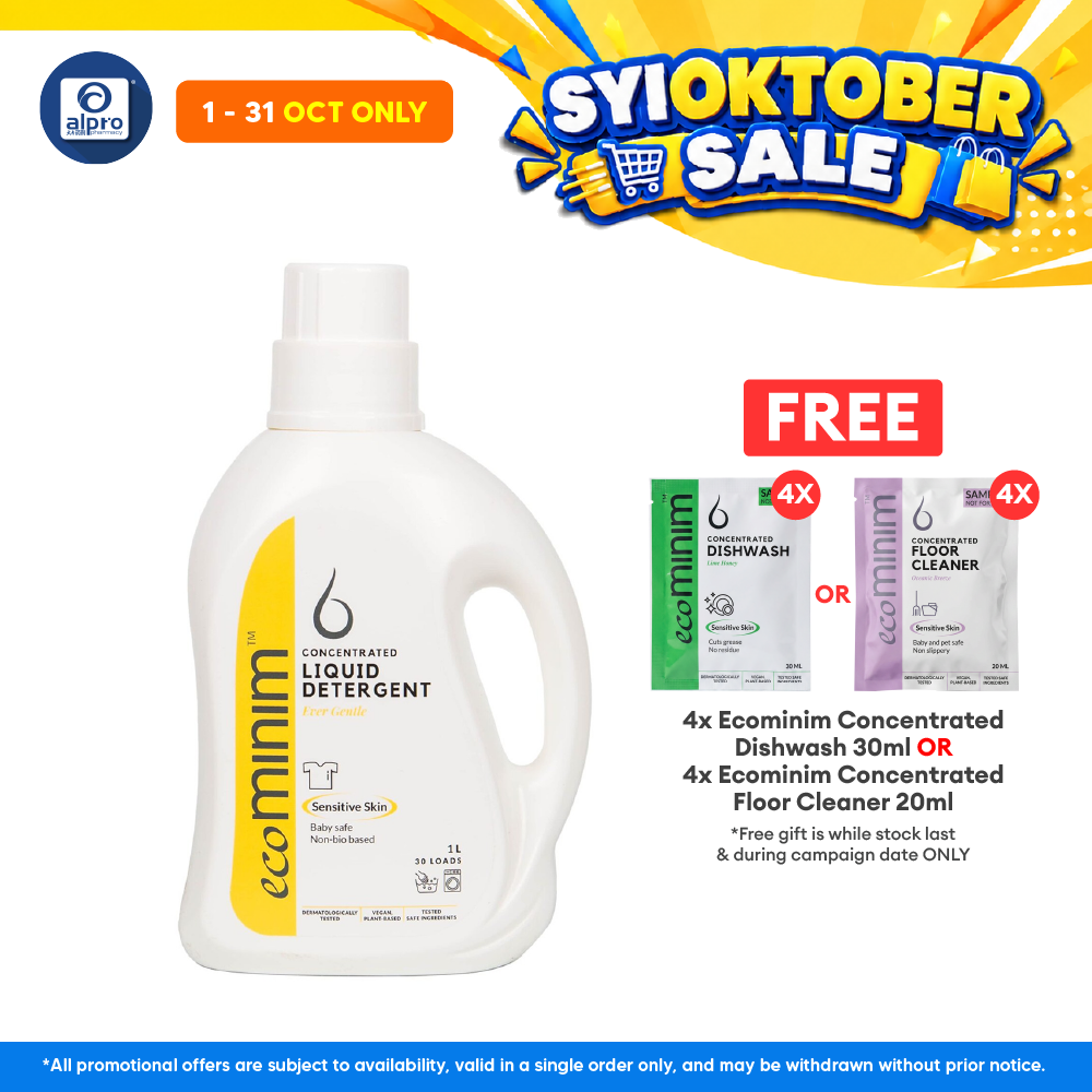Ecominim Detergent Liquid - Ever Gentle 1L | Guard Colors & Skin