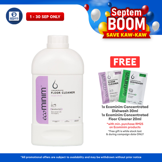 Ecominim Floor Cleaner - Oceanic Breeze 1L | Fresh Pleasant Scent & Plant Derived Surfactants ECOMINIM