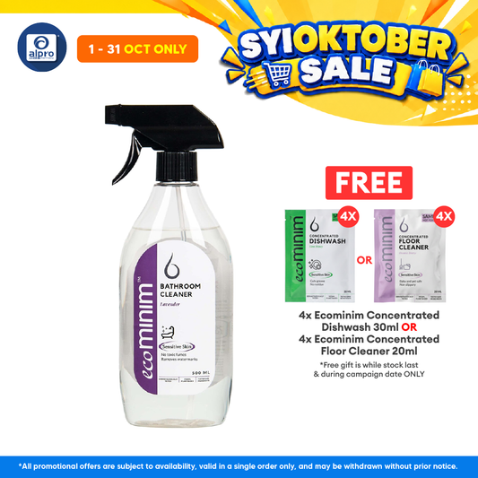 Ecominim Concentrated Bathroom Cleaner 500mL | Gentle to Sensitive Skin & Effective Removing Soap Scum