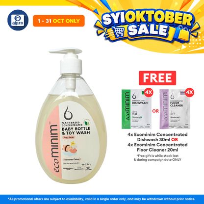 Ecominim Baby Utensils Cleanser - Tangyfresh 480mL | Food-Grade Ingredients & Toxic-Free
