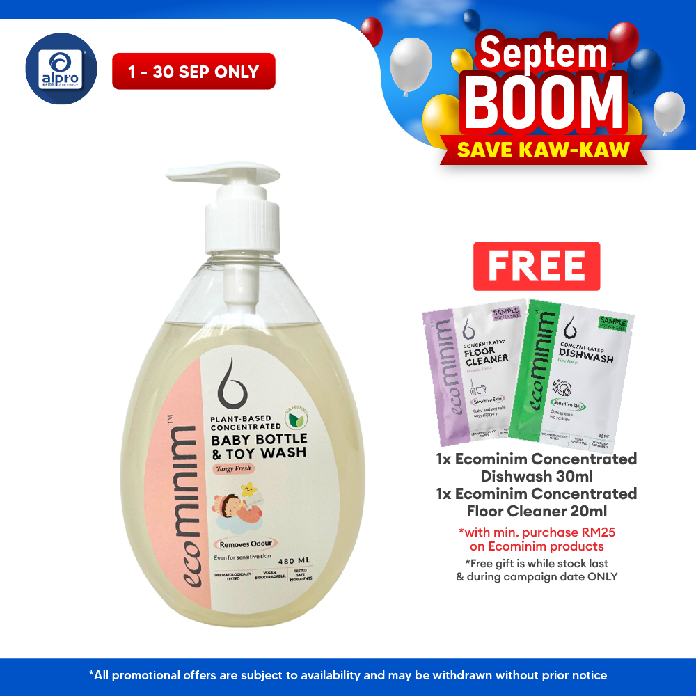 Ecominim Baby Utensils Cleanser - Tangyfresh 480mL | Food-Grade Ingredients & Toxic-Free ECOMINIM
