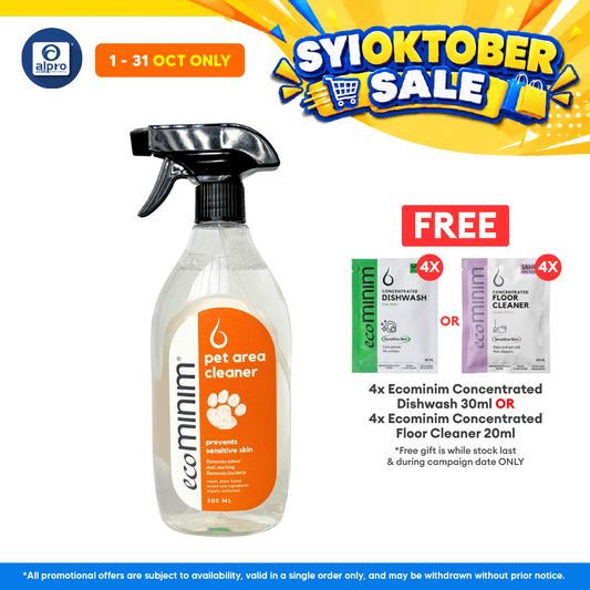 Ecominim Pet Area Cleaner 500mL | Plant Based Ingredients & Non-Toxic