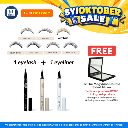 The Magxlash Launching Promotion 1 Eyelashes + 1 Eyeliner Combo @RM139