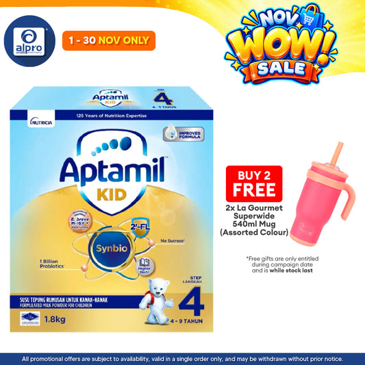 Aptamil Kid Growing Up Formula Step 4 1.8kg | Supports Healthy Body Immunity