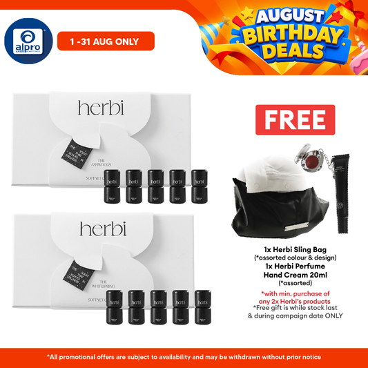 Herbi Perfume Balm Set (The Ashwood Series/ The Whitespring Series) 5s | Five Scents, Five Moods Herbi