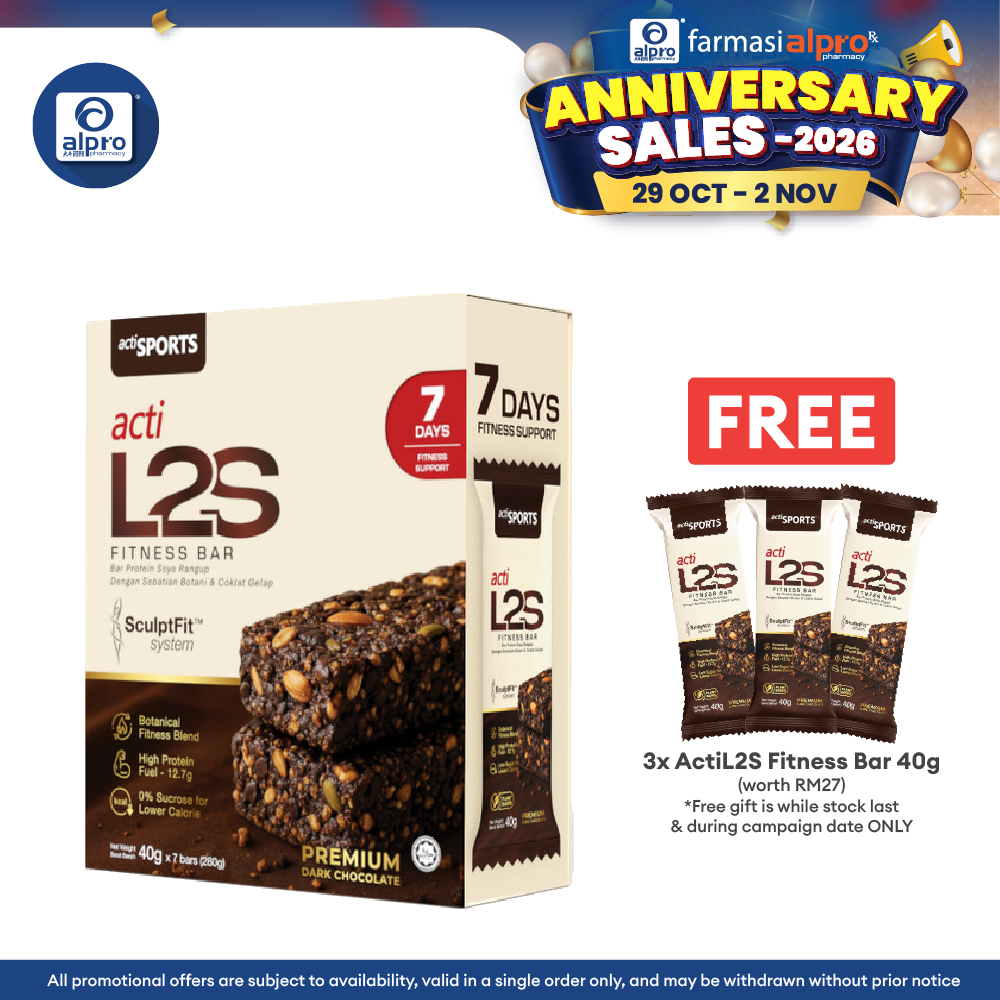 Actisport Acti L2s Fitness Bar 40g 7s | Lower Calorie And High Protein Fuel