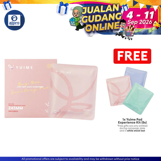 Yuime Day Use Pad 24.5cm 10s | Ultra-Thin & Super Absorbent Yuime