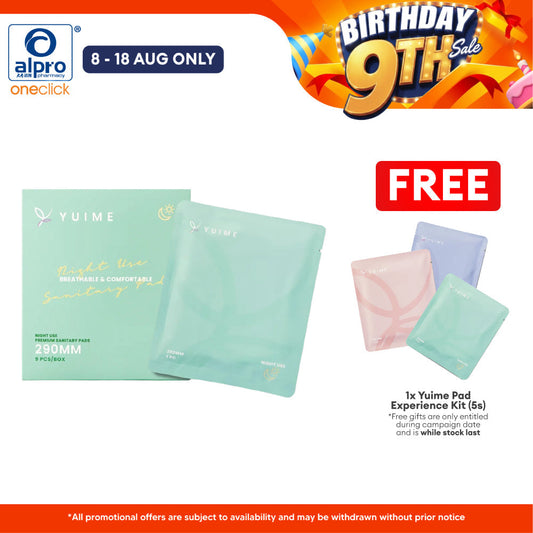 Yuime Night Use Pad 29cm 9s | Ultra-Thin & Super Absorbent Yuime