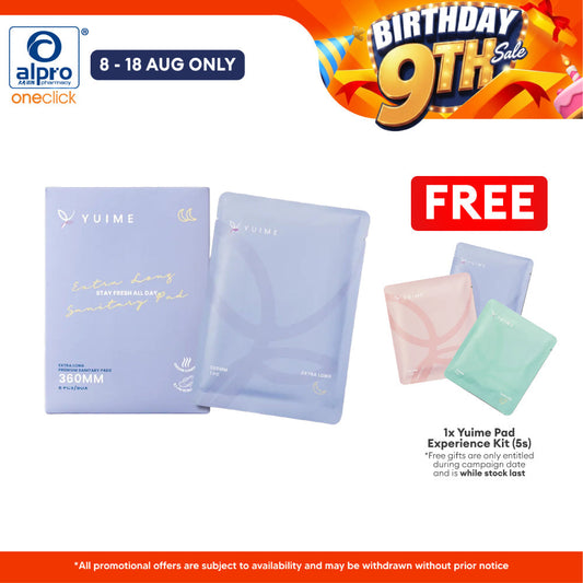 Yuime Extra Long Pad 36cm 8s | Ultra-Thin & Super Absorbent Yuime