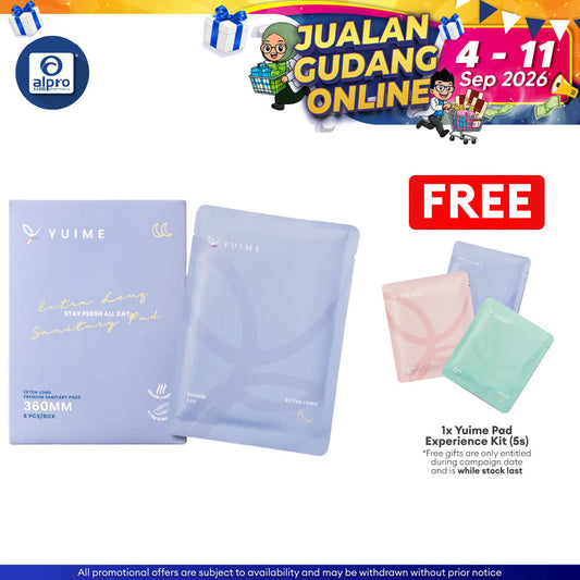 Yuime Extra Long Pad 36cm 8s | Ultra-Thin & Super Absorbent Yuime