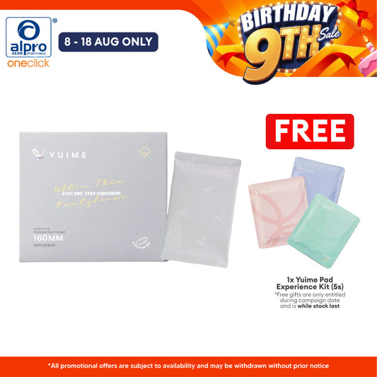 Yuime Pantyliner 16cm 30s | Super Absorbent & Comfy Yuime