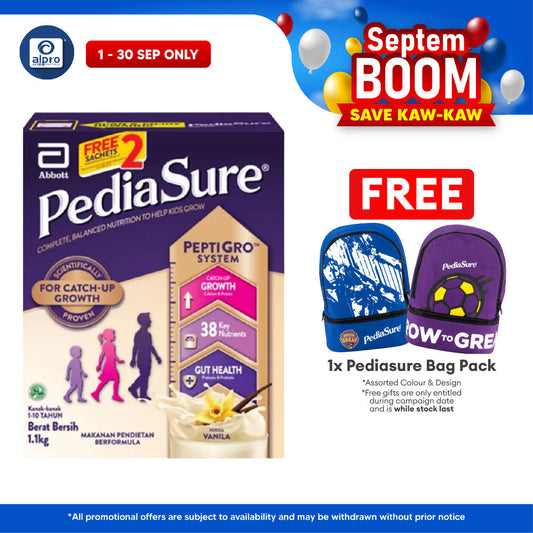 Abbott PediaSure Peptigro  Vanilla 1.1KG FOC 2 sachets Pediasure