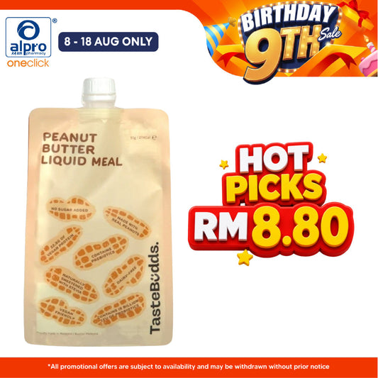 TasteBudds Peanut Butter Liquid Meal 55g | Bold Creamy Umami-Rich Flavor TasteBudds