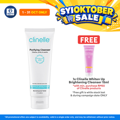 Clinelle Purifying Cleanser 80mL | Soothing & Calming Formula