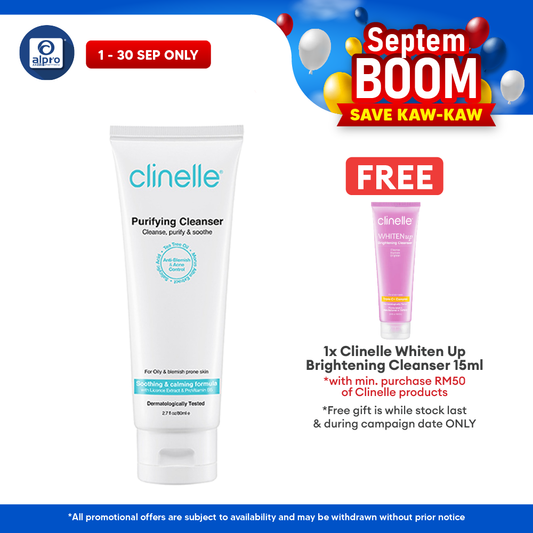 Clinelle Purifying Cleanser 80mL | Soothing & Calming Formula Polylab