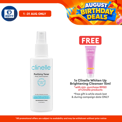 Clinelle Purifying Toner 150mL | Soothing & Calming Formula Clinelle