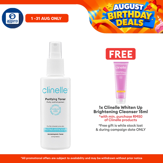 Clinelle Purifying Toner 150mL | Soothing & Calming Formula Clinelle