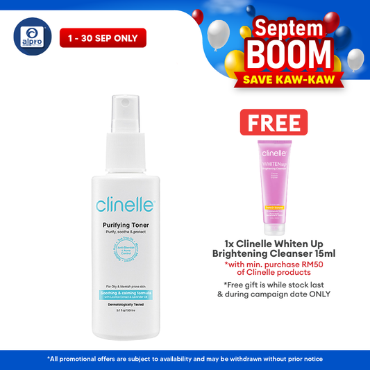 Clinelle Purifying Toner 150mL | Soothing & Calming Formula Polylab