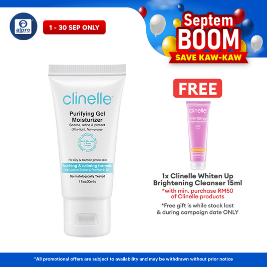 Clinelle Purifying Gel Moisturizer 30mL | Soothing & Calming Formula Polylab