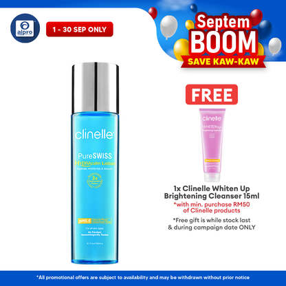 Clinelle PureSWISS HYDRAcalm Lotion 150mL | Refines Pores & Improve Absorption Polylab